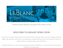 Tablet Screenshot of leblancwingchun.com